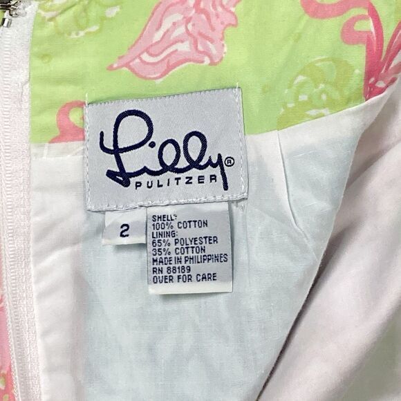 Lilly Pulitzer Patchwork Mini Skirt Women 2 Pink Blue Floral Boho Coastal Beach - Picture 7 of 7